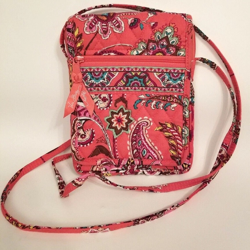 Vera Bradley CALL ME CORAL Crossbody Mini Hipster Shoulder Bag